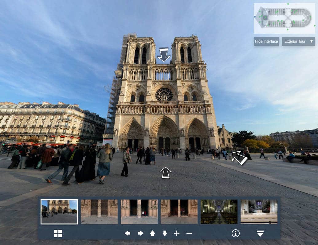 virtual tour notre dame paris