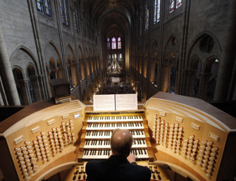 This is a picture of Notre-Dame de Paris - Notre-Dame Cathedral's grand organ