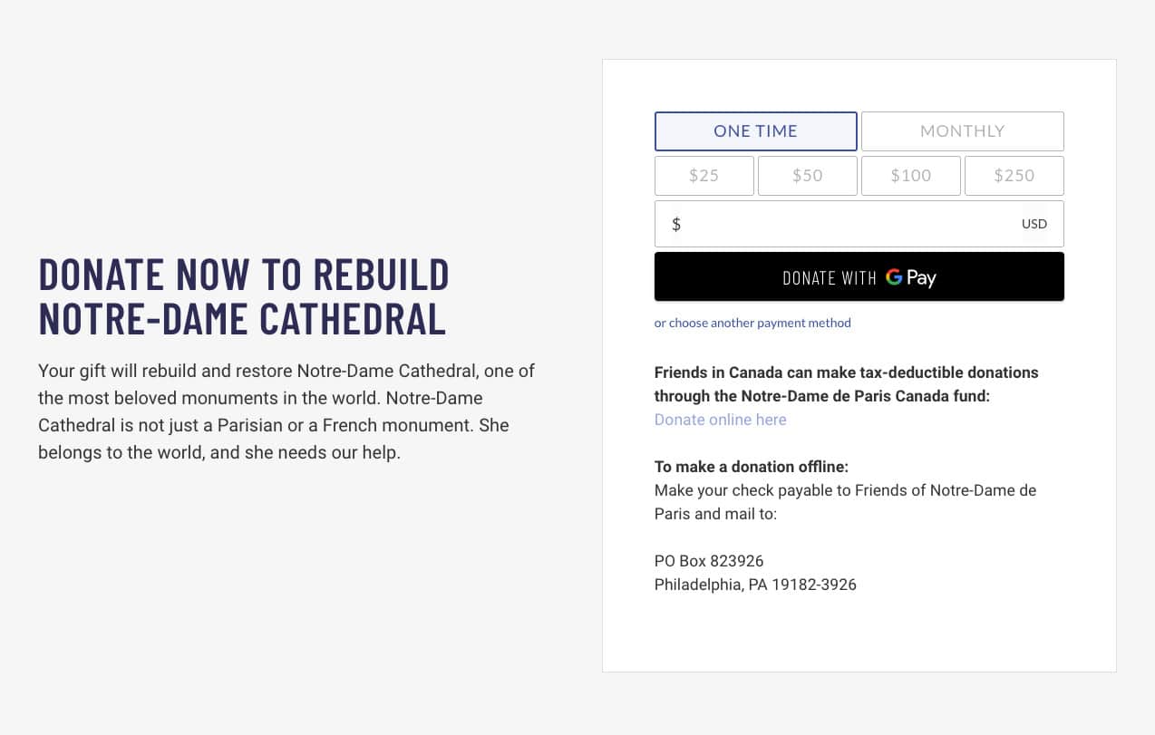 How to donate to Notre Dame: You can make an online donation to Notre-Dame Cathedral