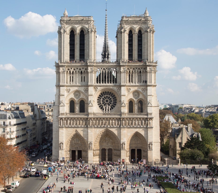 Notre Dame facade occidentale parvis