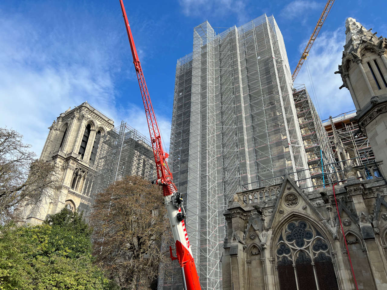 Latest Reconstruction Progress 2024 NotreDame Restoration